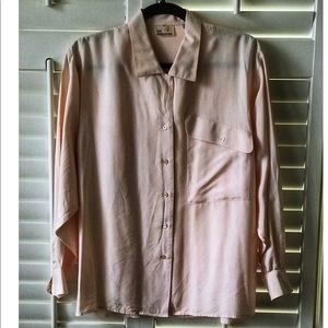 Silk Button Up Modern Blouse